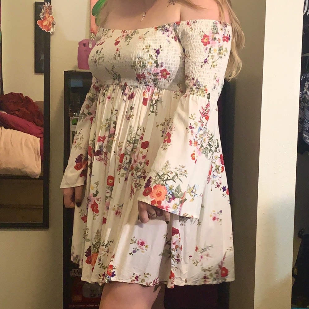 Torrid White Floral Dress